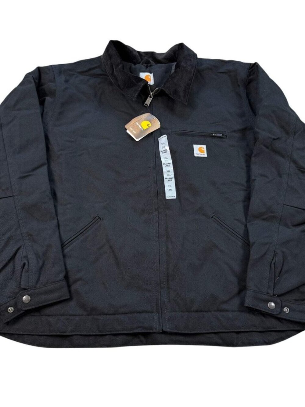 Carhartt Detroit Jacket 3XL Black Cotton NWT 103828